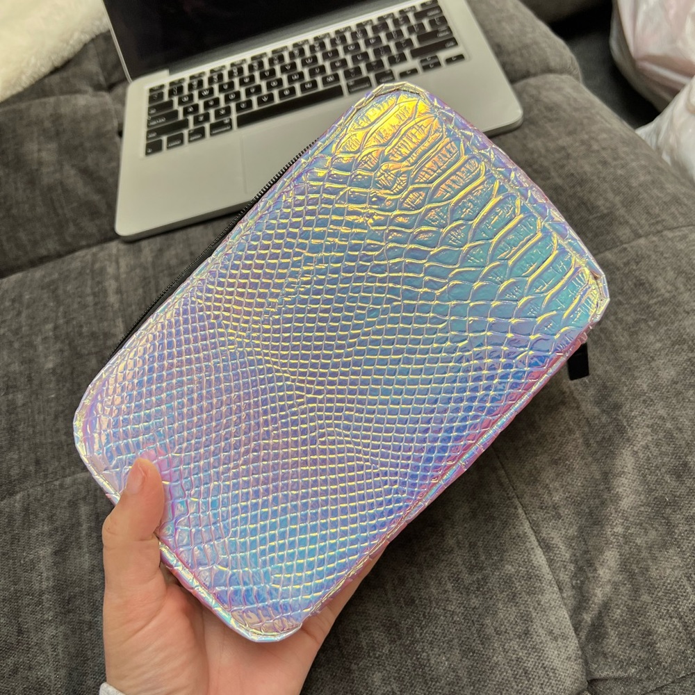 Mermaid chrome makeup bag